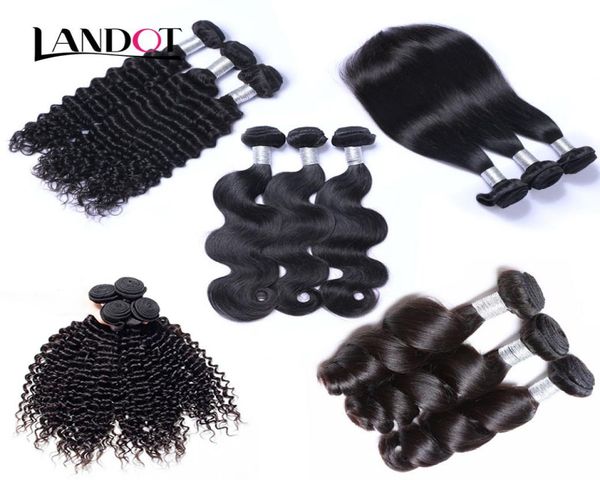 

peruvian indian malaysian cambodian brazilian virgin human hair weave 345 bundles brazilian straight loose deep curly water body8482343, Black