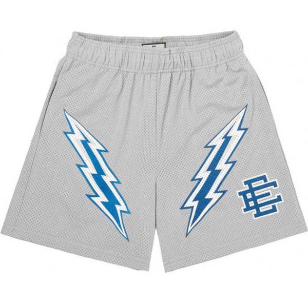 

men's luxury fashion ee shorts basic eric emanuel new york city skyline men women jog casual loose fitness sports beach pants classics, White;black