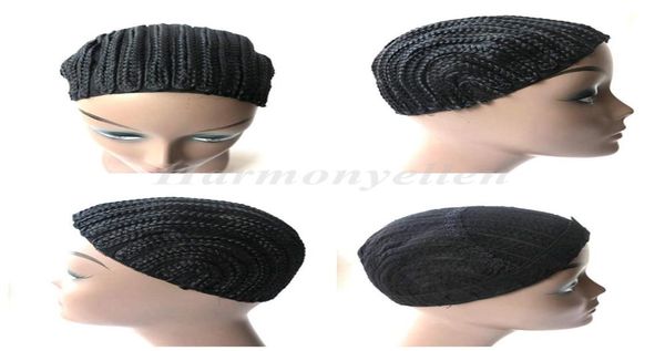 

1pclot cornrow wig cap for easier sew inbraided wig caps crotchetcaps for making wigglueless hair net liner crochet wig caps9024251, Black;brown