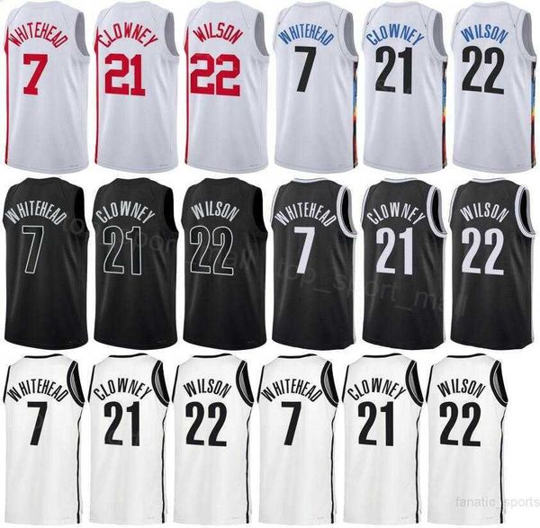 

man kids printed basketball noah clowney jerseys 21 dariq whitehead 7 jalen wilson 22 mikal bridges 1 cameron johnson 2 dorian finney-smith, Black;red