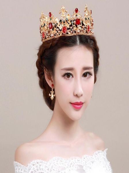 

royal luxury crown bridal tiaras wedding crown princess big full of luxury crownheadband hair accessories party wedding tiara ht144348113, Silver