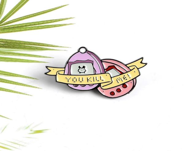 

purple pink cute cartoon emotion egg retro style with words pin badge brooch8820332, Blue