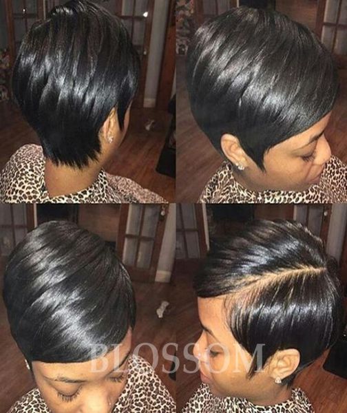 

new brazilian hair wigs full lace front wigs human short hair 100 natural human cut hair glueless short wigs for black women2474742, Black;brown