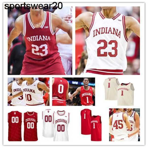 

college wears new trayce indiana jackson-davis hoosiers basketball jerseys race thompson xavier johnson parker stewart miller kopp trey, Black;red