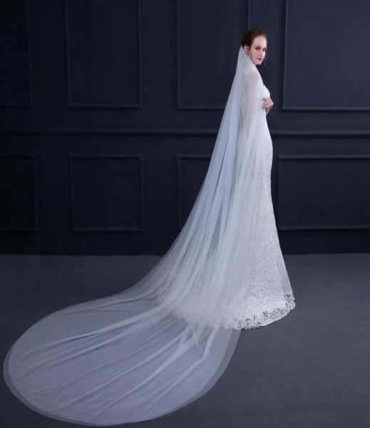 

two layers 3 meters length wedding veil whiteivory bridal veils customize new wedding party veil with comb7942888, Black