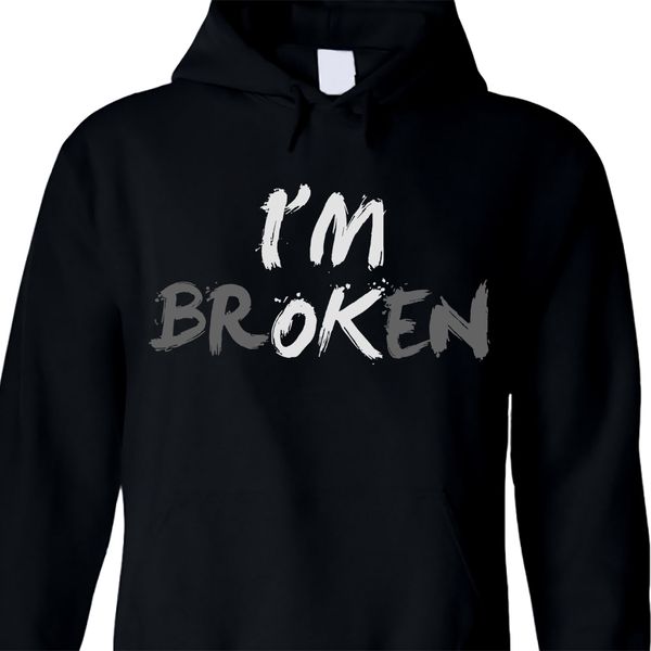 

men s polos i m ok broken invisible illness pullover hoodie sweatshirt 230629, White;black