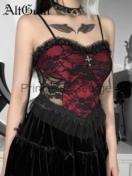 

party dresses altgoth gothic lace camis women punk harajuku streetwear backless crop tank y2k emo alt mall goth indie clothes female x0629, White;black
