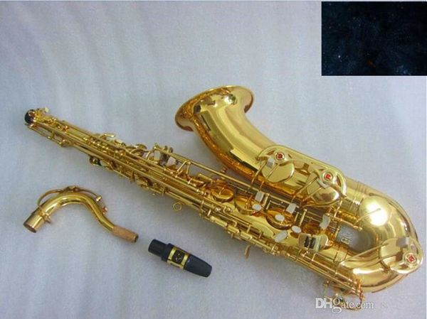 

new tenor saxophone b flat lacquered gold musical instrument brass tenor sax professional with case