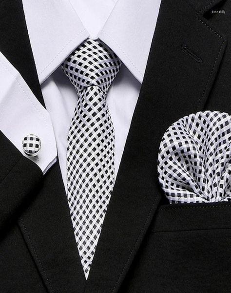 

bow ties blue men set extra long size 145cm 75cm striped necktie silk jacquard woven neck tie suit wedding party9949778, Black;gray