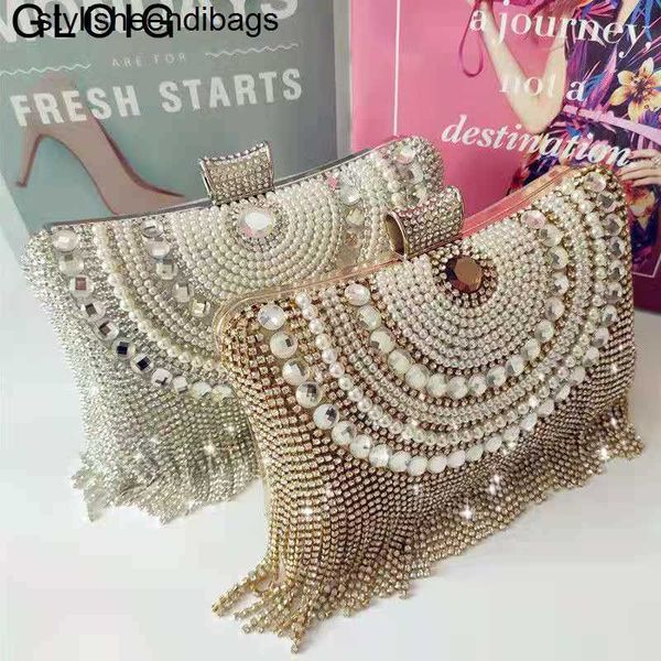 

totes tassel women clutch beaded wedding party evening bags diamonds pearl luxury handbags with chain shoulder purse stylisheendibags