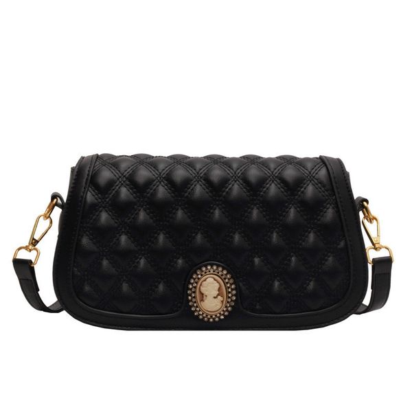 

famous womens designer shoulder bags luxury monochrome evening bags fashion leather bag black lady purse handbag crossbody totes 23cm