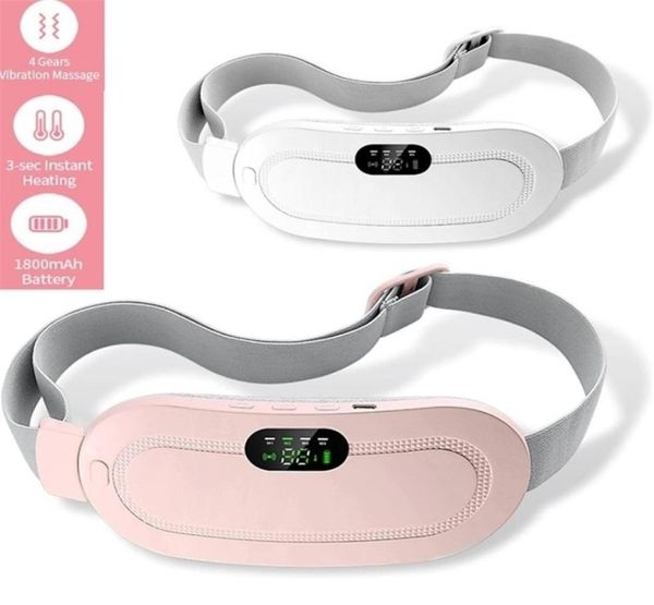 

slimming belt menstrual heating pad smart warm relief waist pain cramps vibrating abdominal massager electric device 2210062619100