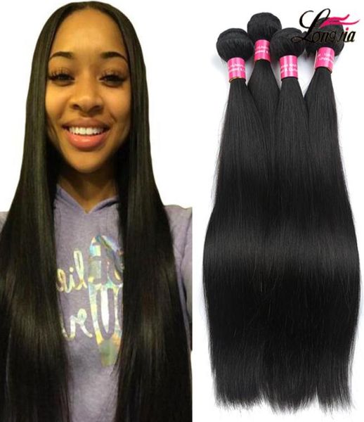 

brazilian straight hair 3 or 4 bundles unprocessed brazilian virgin human hair weave bundles 100 brazilian human hair extensions 57253810, Black