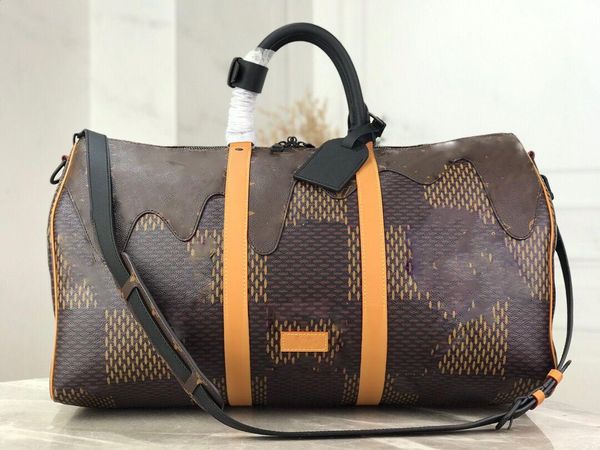 

luxury fashion men women duffel bags keepall 50 travel duffle bags brand designer luggage handbags with lock large capacity sport bag m40360