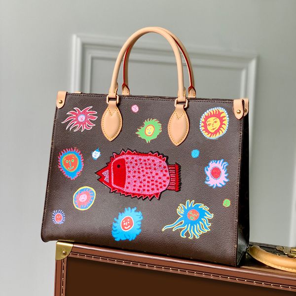 

designer tote bag lady handbag 35cm genuine leather shoulder bag delicate knockoff shopping bag with box yl880