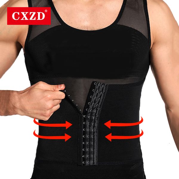 

waist tummy shaper cxzd trainer muscle girdle shirt men slimming body vest mesh chain corset correction abdomen tank 230629