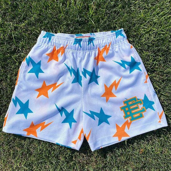 

men's luxury fashion ee shorts basic eric emanuel new york city skyline brand men women basketball pants casual loose fitness sports me, White;black