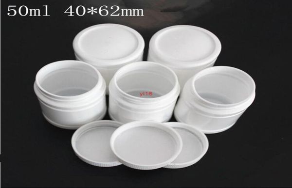 

fast 50ml white plastic powder pill butter bottle keychain refillable organizer packaging screw lid jars factory ship75818754790973