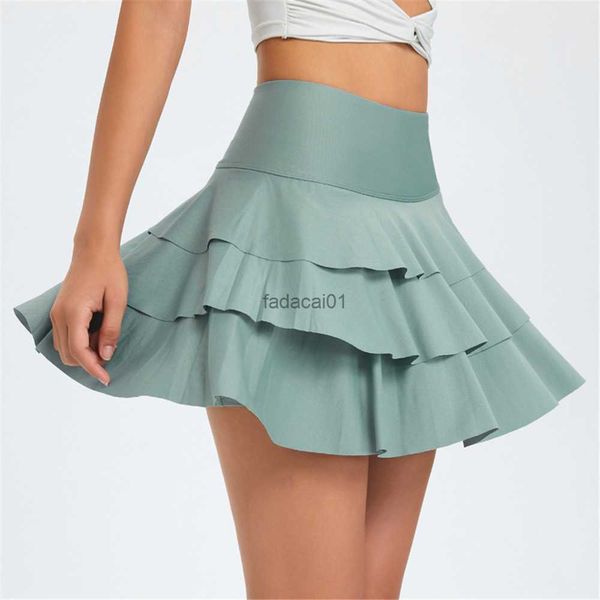 

spring summer tennis skorts women's high waist athletic golf badminton shorts active yoga running workout sports pleated skirts l230621, Black
