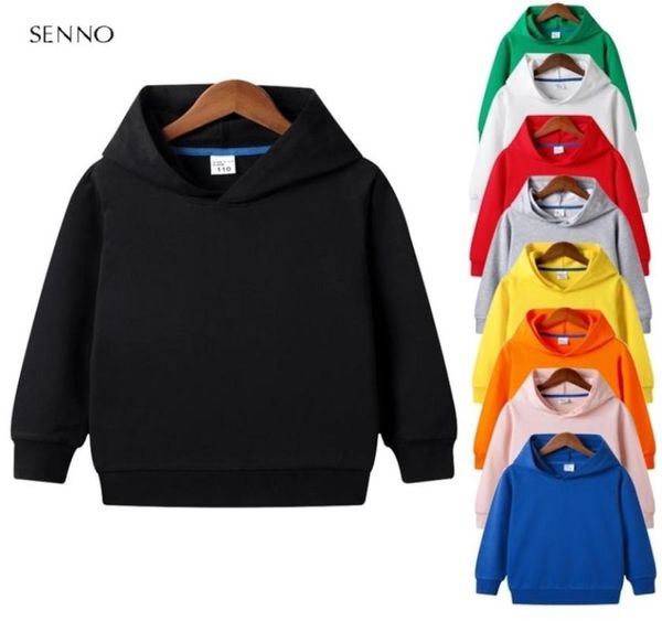 

9 colors autumn early winter coat toddler baby kids boys girls clothes hooded solid plain hoodie sweatshirt 2201123010035, Black