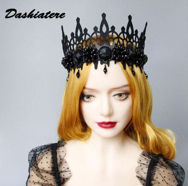 

hair accessories vampire devil headband black crown tiara witch king head women halloween party hairband gothic jewelry po prop4898787