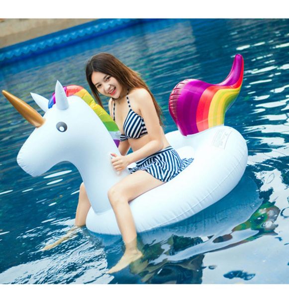 

unicorn pool float mattress swimming circle inflatable lounger pool toys beach swimming air mattress5861891