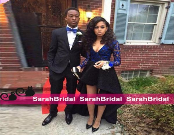 

2021 fashion style prom dresses with high low short front and long back skirt for juniors teens girls youthful evening gowns5983962, Black