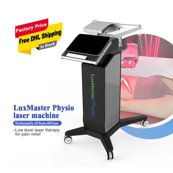 

635nm 405nm cold laser machine pain therapy low level laser treatment device red light infrared pain relief lux master physio physiotherapy, Black
