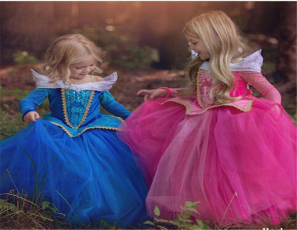 

princess christmas aurora girl dress kids cosplay dress halloween costumes for kids girls tulle party dress 410 years birthday y12067838, Red;yellow