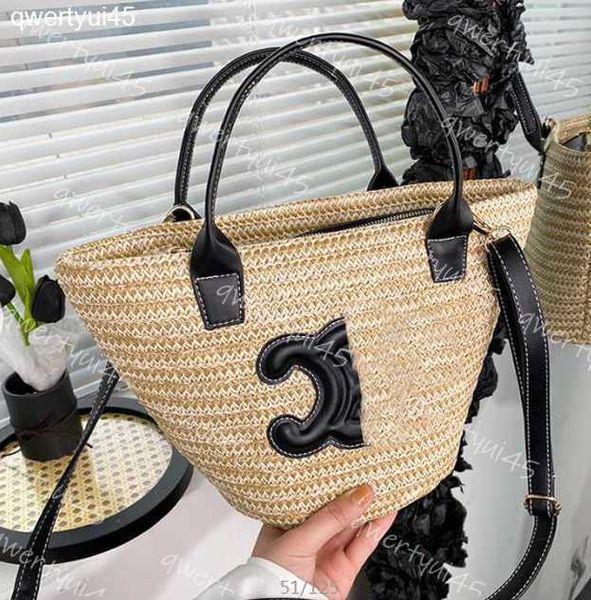 

large basket bag women's fashion woven vegetable basket bag arc de triomphe straw bucket bag summer beach bag leather handbag shoulder