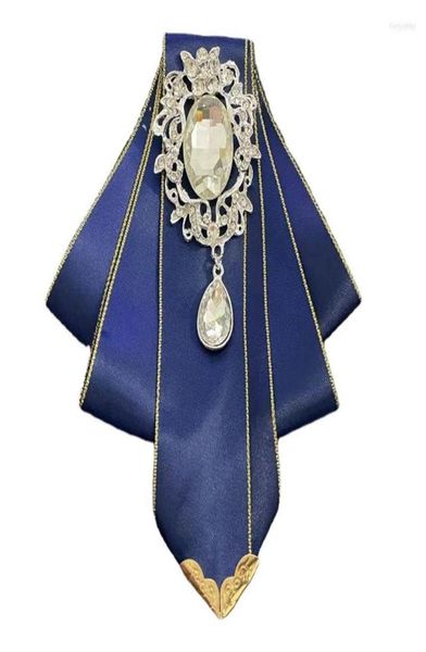 

bow ties rhinestone tie brooches for men fashion british korean business banquet party suit shirts jewelry men39s wedding acces7827352, Black;gray