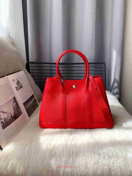 

factory outlet wholesale h home party garden tote bags for sale garden bag real leather red womens wedding brides large capacity commuting t
