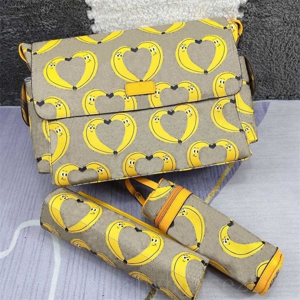

mummy bag big capacity designer baby bag red yellow nappy stackers pochette nylon adjustable canvas strap trendy womens diaper bag letter em