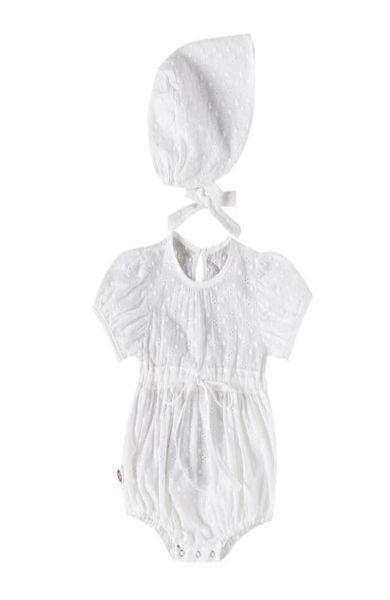 

024m born baby girl short sleeve romper white solid hole floral jumsuit for cute toddler girls jumpsuits3450242, Blue