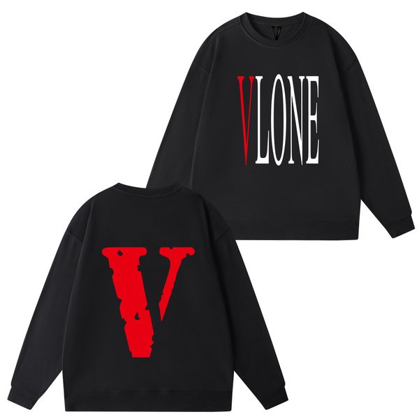 

mens sweatshirt vlone mens designer hoodie pullover hoodies jumper sweatshirts loose long sleeve hooded jumper mens women size s-3xl 6 colo, Black