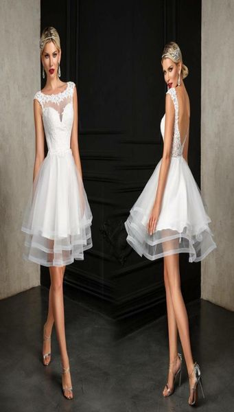 

2019 short prom dresses jewel lace appliques backless cocktail party evening dresses bien savvy custom made bridal gowns9158074, Black