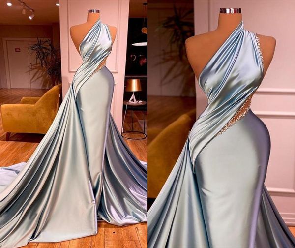

gorgeous evening dresses with pleats ruffles one shoulder arabic satin long occasion celebrity gowns women prom dress bc155606060165, Black;red