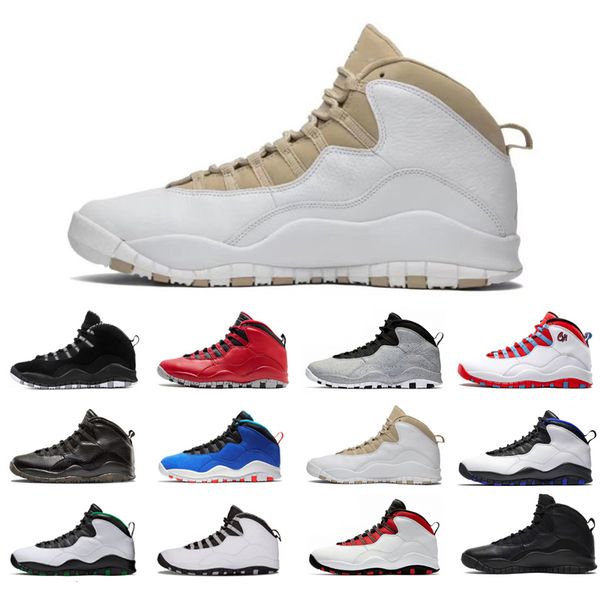 

10 10s basketball shoes mens trainers outdoor sports sneakers shoe black out white cement huarache light drake seattle steel grey orlando li