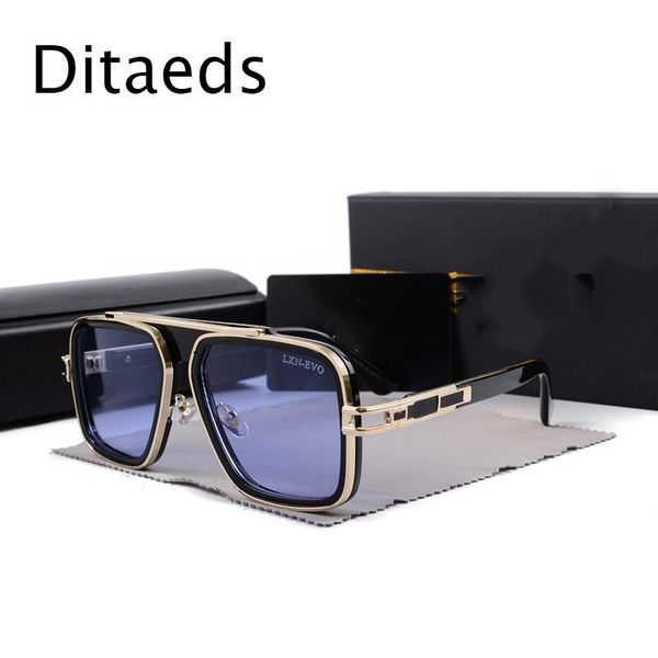 

sunglasses ditaeds fashion cool lxnevo style square pilot men women vintage classic brand design sun glasses uv400 shades 95882 230628, White;black