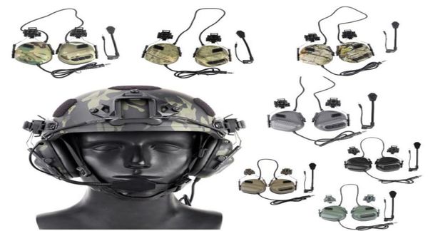 

outdoor tacitcal earphone helmet fast tactical headset headphone gear airsoft paintball shooting combat no150153083145