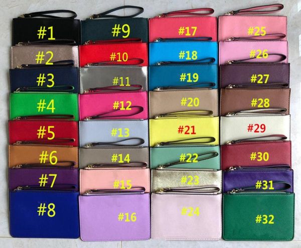 

pu leather wallets with lanyard wristlet zipper purse clutch bags women credit card cash coin pouch cosmetics bags fashion mini ha8219625, White