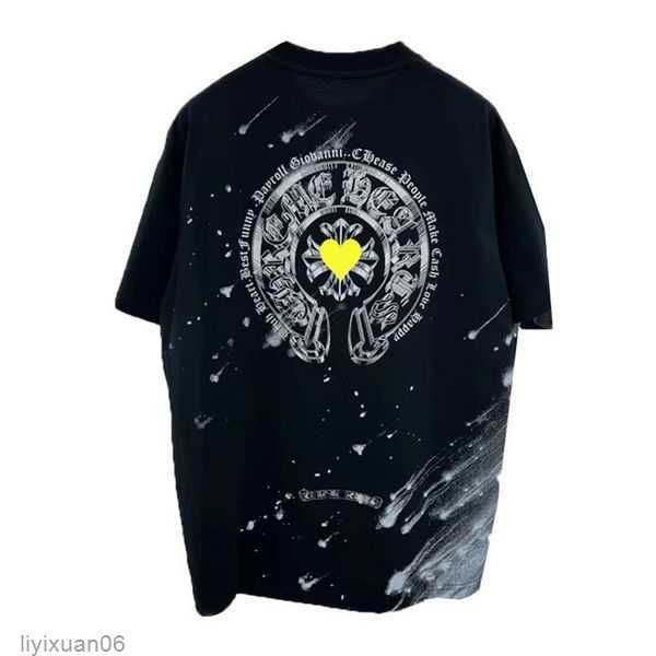

t-shirts mens t shirt designer men's men womens chrome thirts heart ch print short sleeve casual summer chromees hearts tee clothing 3v, White;black