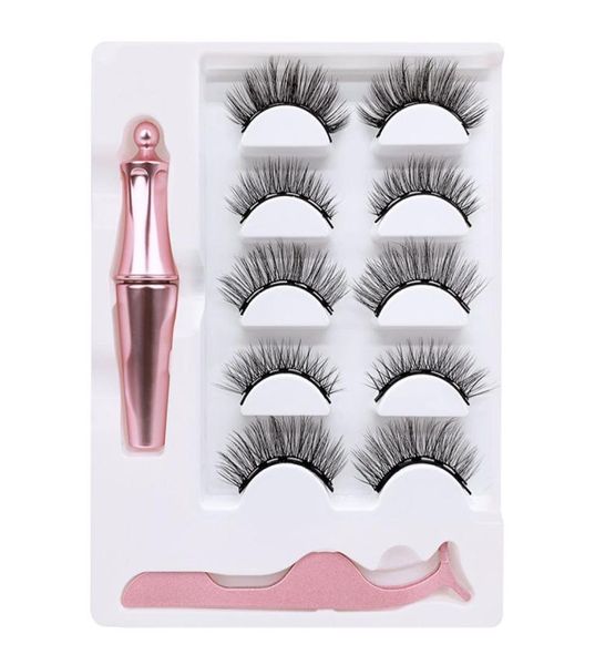 

magnetic liquid eyeliner magnetic false eyelashes tweezer set no glue needed make up tools 5 pairs eyelashes mixed styles3433497