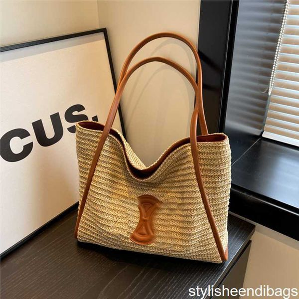 

designer handbags summer braided bag women's fashion vintage tote bag with large capacity straw braided shopping bag casual beach bag s