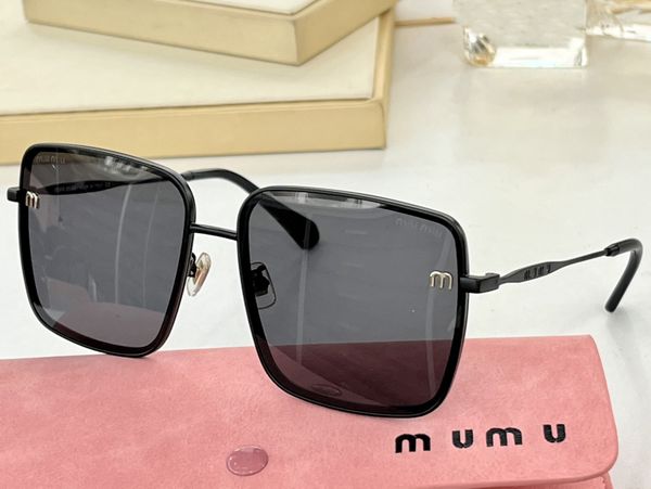 

classic miu sunglasses designer large frame glasses men's and women's metal frame uv resistant sunglasses, White;black