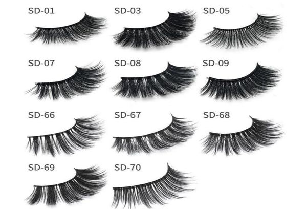 

11 styles selling 1pairlot 100 real siberian 3d full strip false eyelash long individual eyelashes lashes extension5327273
