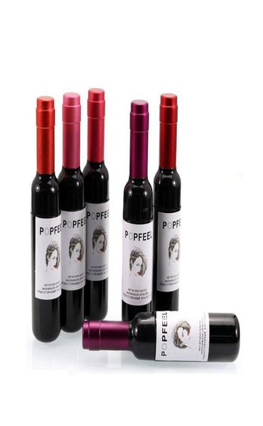 

popfeel lip gloss red wine bottle lipstick makeup 6 colors waterpoor matte lipgloss longlasting lip stick1180680