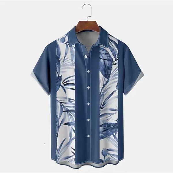

men's dress shirts hawaiian shirt mens summer print beach short sleeve casual comfortable and breathable male holiday 230628, White;black