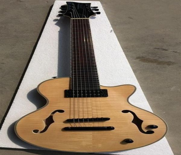 

whole flame maple neck through 7 string jazz electric guitar 07132558290