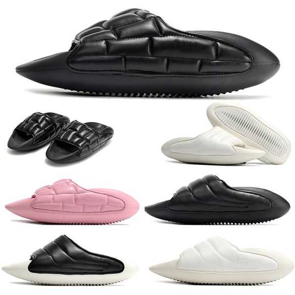 

b it designer slides mens women slippers summer sandals beach slide flat platform ladies sandali bathroom home shoes flip flops striped caus, Black